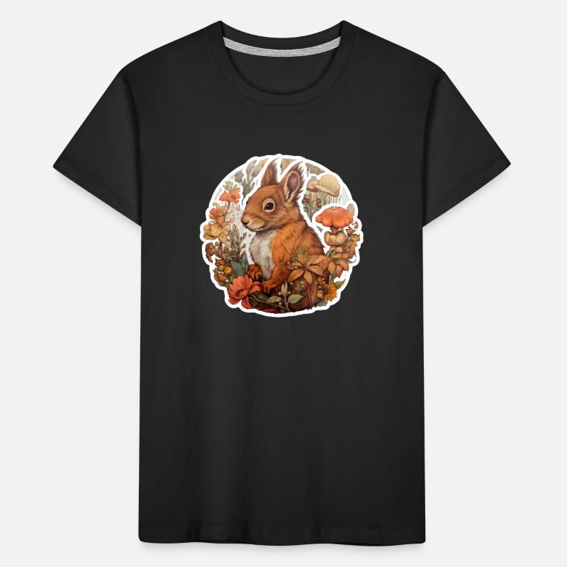 Squirrel Fluffy Kids' Premium Organic T-Shirt