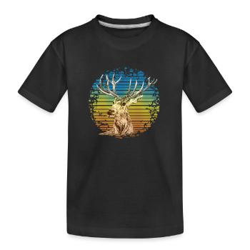 Cerf - T-shirt bio Premium Enfant - noir - Devant