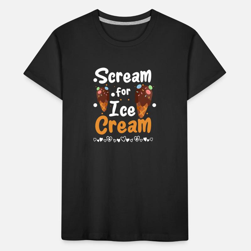 Eiscreme Eisdiele Softeis Kinder Premium Bio T-Shirt