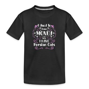 Katze Stubentiger Chefin Katzenmama - Kinder Premium Bio T-Shirt - Schwarz - Vorne