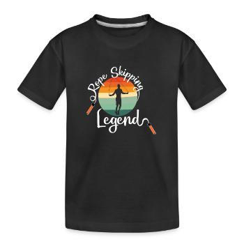 Légende de saut à la corde design rétro pour les sauteurs à la corde - T-shirt bio Premium Enfant - noir - Devant