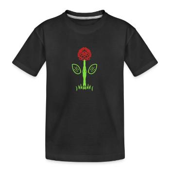 Fleur, Rose, Symbole, Forme, Plante - T-shirt bio Premium Enfant - noir - Devant