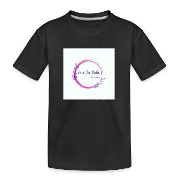 Vivalavida evidencia Regenbogen Schmetterling créa - Kinder Premium Bio T-Shirt - Schwarz - Vorne