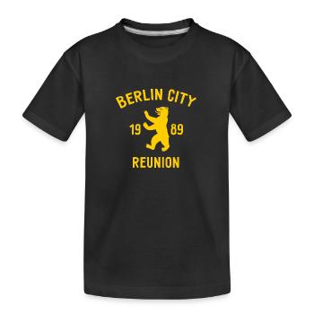 Berlin City - 1989 - La Réunion - Berliner Bär - T-shirt bio Premium Enfant - noir - Devant