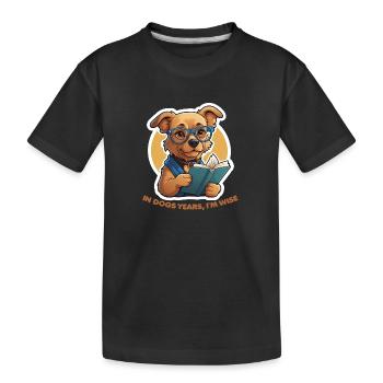 Sagesse canine - T-shirt bio Premium Enfant - noir - Devant