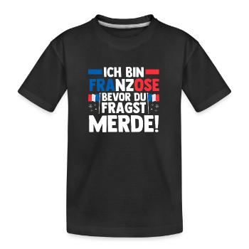Français Français France - T-shirt bio Premium Enfant - noir - Devant