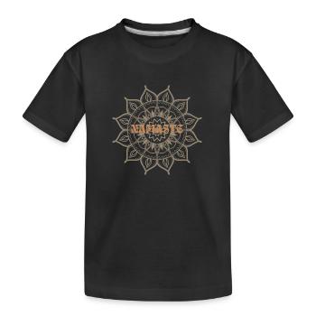 NAMASTE - Kinder Premium Bio T-Shirt - Schwarz - Vorne