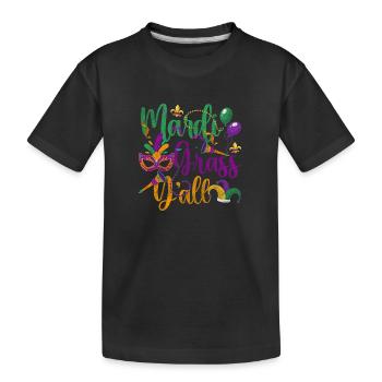 Parade Party Bunt Perlen - Kinder Premium Bio T-Shirt - Schwarz - Vorne