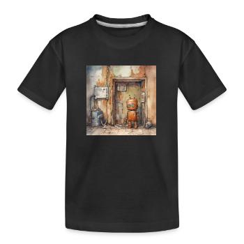 Vieux robots abandonnés rouillés - T-shirt bio Premium Enfant - noir - Devant