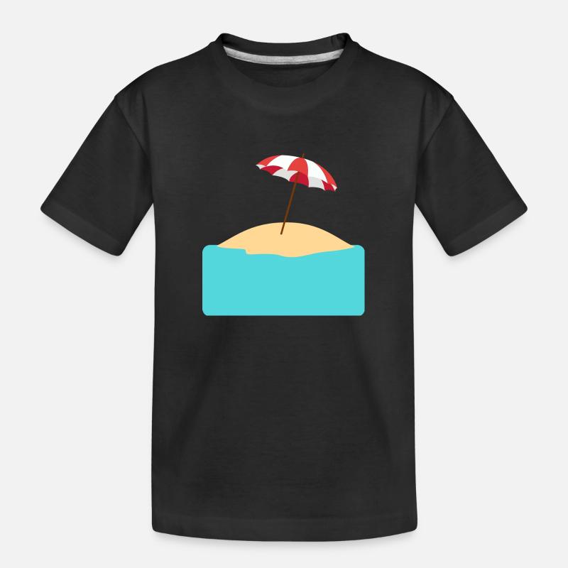 Plage avec île à remplir - T-shirt bio Premium Enfant - noir
