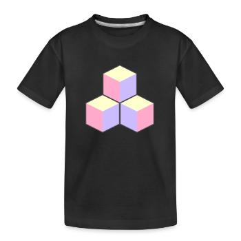 Pastel Cubes - ApriNoeScor - T-shirt bio Premium Enfant - noir - Devant