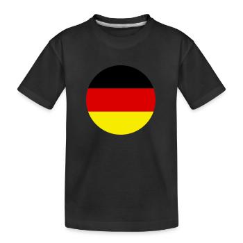 Drapeau Allemagne Allemagne Trois couleurs Vector Rond - T-shirt bio Premium Enfant - noir - Devant