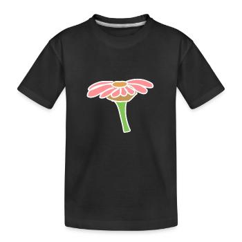 Page d’icône de fleur plante rose - T-shirt bio Premium Enfant - noir - Devant