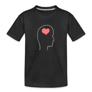 Profil de tête Personnes Côté Cœur - T-shirt bio Premium Enfant - noir - Devant