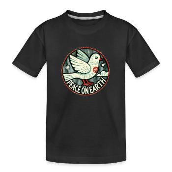 Paix sur Terre - T-shirt bio Premium Enfant - noir - Devant