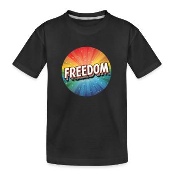 Liberté LGBTQ - T-shirt bio Premium Enfant - noir - Devant