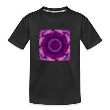 rose, violet - T-shirt bio Premium Enfant - noir - Devant