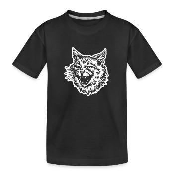 Chat Chats Chat Dame Chat Amoureux Chat Visage - T-shirt bio Premium Enfant - noir - Devant