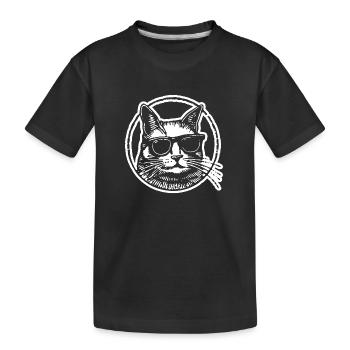 Chat Chats Chat Dame Chat Amoureux Chat Visage - T-shirt bio Premium Enfant - noir - Devant