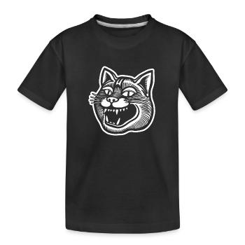 Chat Chats Chat Dame Chat Amoureux Chat Visage - T-shirt bio Premium Enfant - noir - Devant