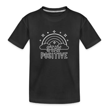 Restez positif Inspiration - T-shirt bio Premium Enfant - noir - Devant