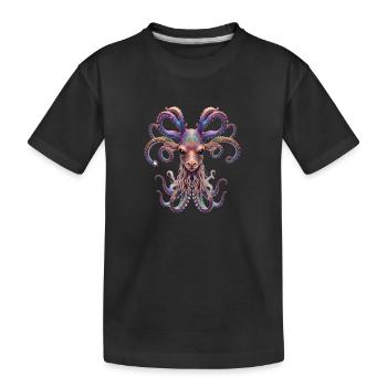 Pieuvre psychédélique de cerf de Goa - T-shirt bio Premium Enfant - noir - Devant