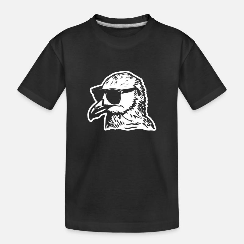 Möwe - Kinder Premium Bio T-Shirt - Schwarz