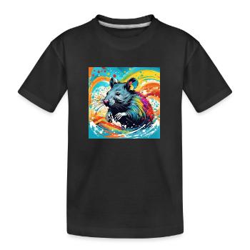 Couleur du rat - T-shirt bio Premium Enfant - noir - Devant