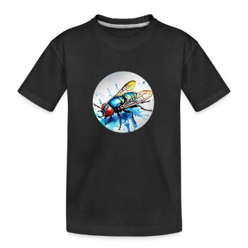 Fliege rund - Kinder Premium Bio T-Shirt - Schwarz - Vorne