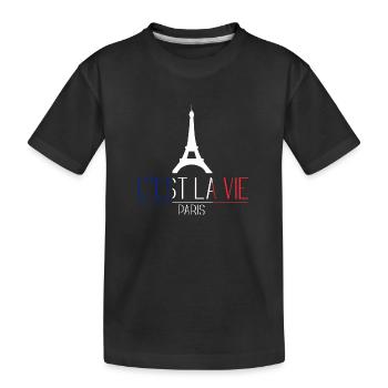 Dicton du drapeau français - T-shirt bio Premium Enfant - noir - Devant