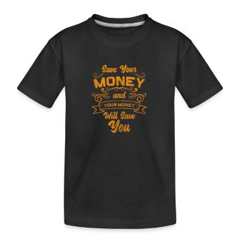 Argent Succès Euro Affaires - T-shirt bio Premium Enfant - noir - Devant