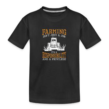 Bauer Farmer Protest - Kids' Premium Organic T-Shirt - black - Front