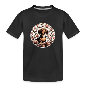 Weiner Hund - Kinder Premium Bio T-Shirt - Schwarz - Vorne