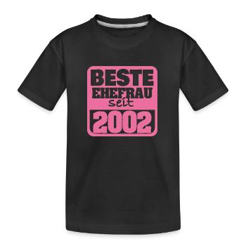 2002 - Kids' Premium Organic T-Shirt - black - Front