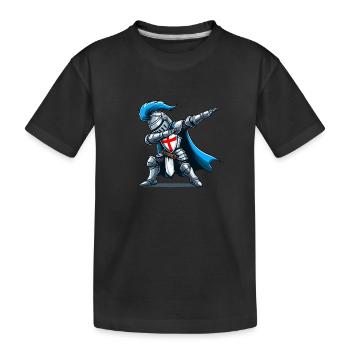 Dabbender Ritter, Mittelalter Kostüm - Kinder Premium Bio T-Shirt - Schwarz - Vorne