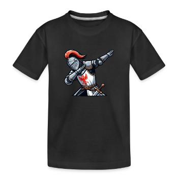 Dabbender Ritter, Mittelalter Kostüm - Kinder Premium Bio T-Shirt - Schwarz - Vorne
