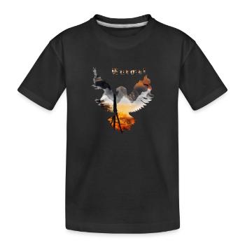 Adler Wildnis - Kinder Premium Bio T-Shirt - Schwarz - Vorne