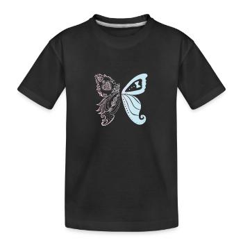 Brautpaar als Schmetterling - Kinder Premium Bio T-Shirt - Schwarz - Vorne
