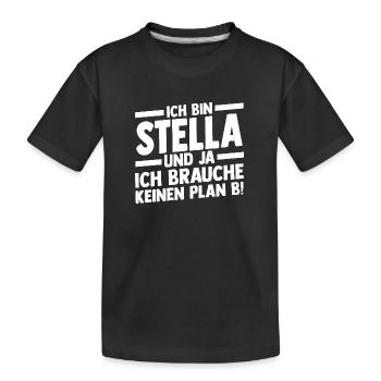 Prénom Stella - T-shirt bio Premium Enfant - noir - Devant