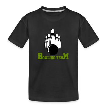 Équipe de bowling - T-shirt bio Premium Enfant - noir - Devant