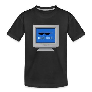 CRT Design - "Stay Cool" Tapete - Kinder Premium Bio T-Shirt - Schwarz - Vorne