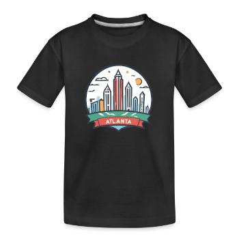 Atlanta Georgia USA - Kinder Premium Bio T-Shirt - Schwarz - Vorne