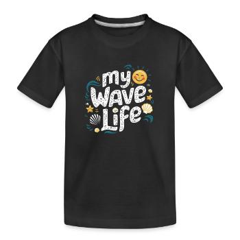 My wave life - T-shirt bio Premium Enfant - noir - Devant