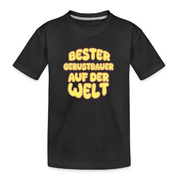 Gerüstbauer als Berufung - Kinder Premium Bio T-Shirt - Schwarz - Vorne