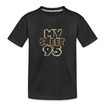 Birthday 95 - Kids' Premium Organic T-Shirt - black - Front