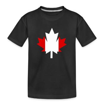 kanada canada ahornblatt - Kinder Premium Bio T-Shirt - Schwarz - Vorne