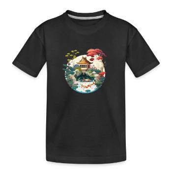L’harmonie de la nature : un art numérique d’un - T-shirt bio Premium Enfant - noir - Devant