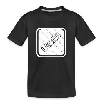 Prénom Leora - T-shirt bio Premium Enfant - noir - Devant