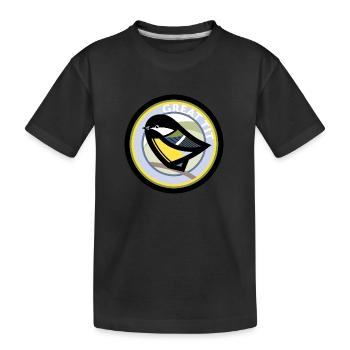 Great tit - Kids' Premium Organic T-Shirt - black - Front