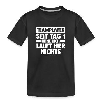 Mitarbeiter Arbeiter Kollege Arbeitskollege - Kinder Premium Bio T-Shirt - Schwarz - Vorne